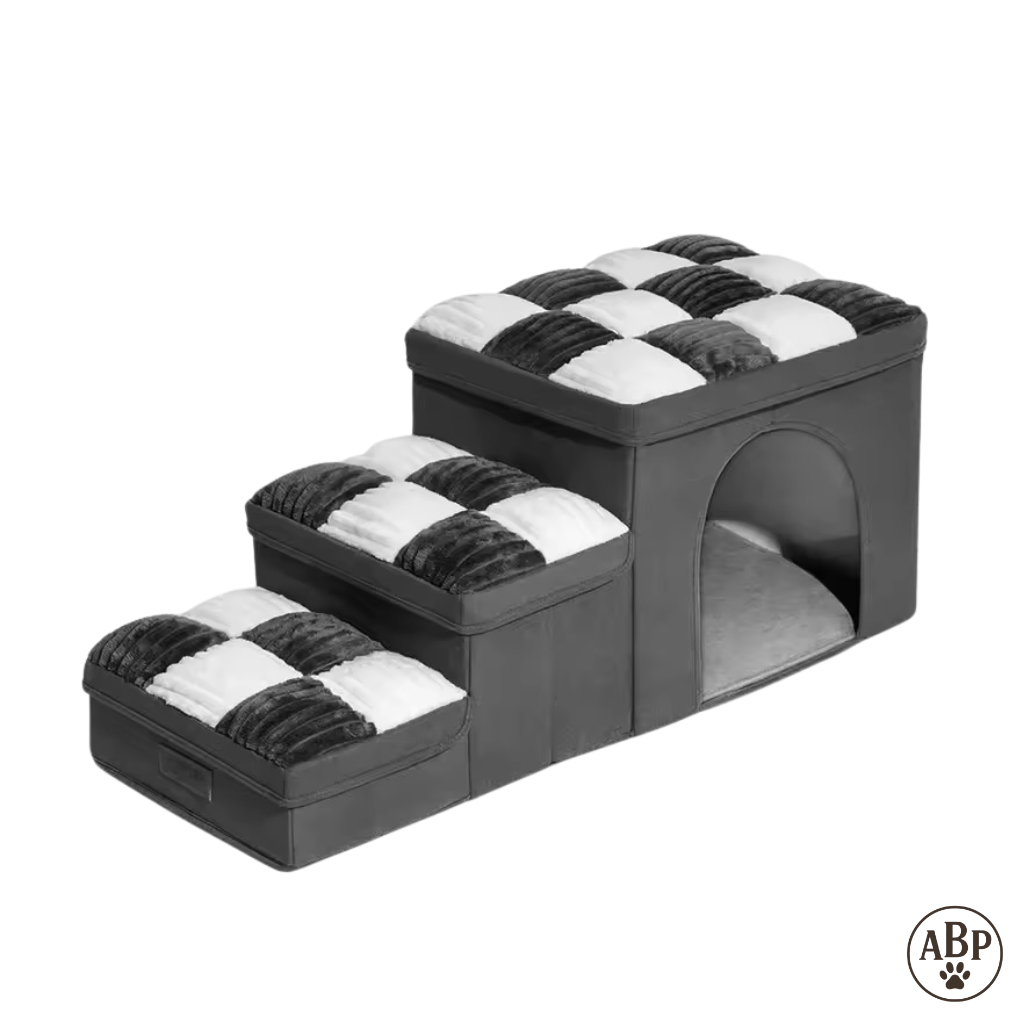 Escaliers pour chien et chat pliables avec coussins moelleux – Marchepied antidérapant pour lit, canapé et voiture