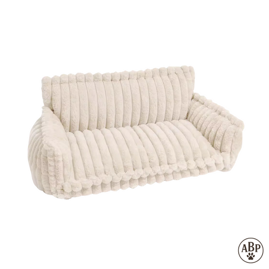 Canapé Douillet pour Animaux – Lit Panier Confortable en Fourrure Moelleuse, Style Sofa Design