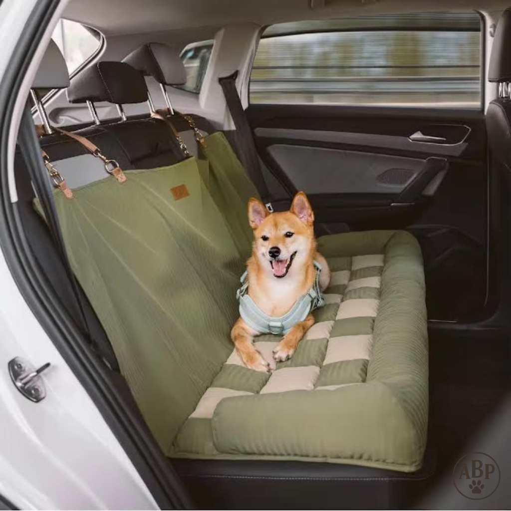 Tapis de Siège Auto pour Chien – Matelas de Voiture Confortable et Sécurisé – Protection Siège + Coussin Antidérapant Déhoussable