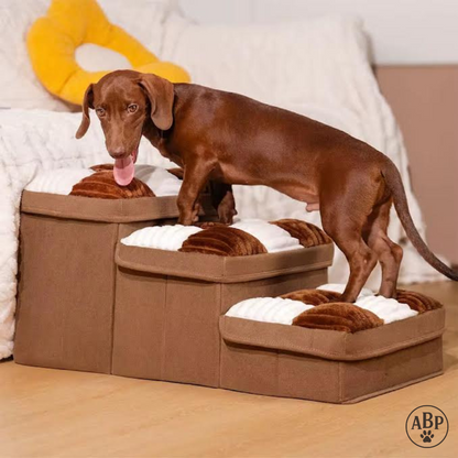 Escaliers pour chien et chat pliables avec coussins moelleux – Marchepied antidérapant pour lit, canapé et voiture