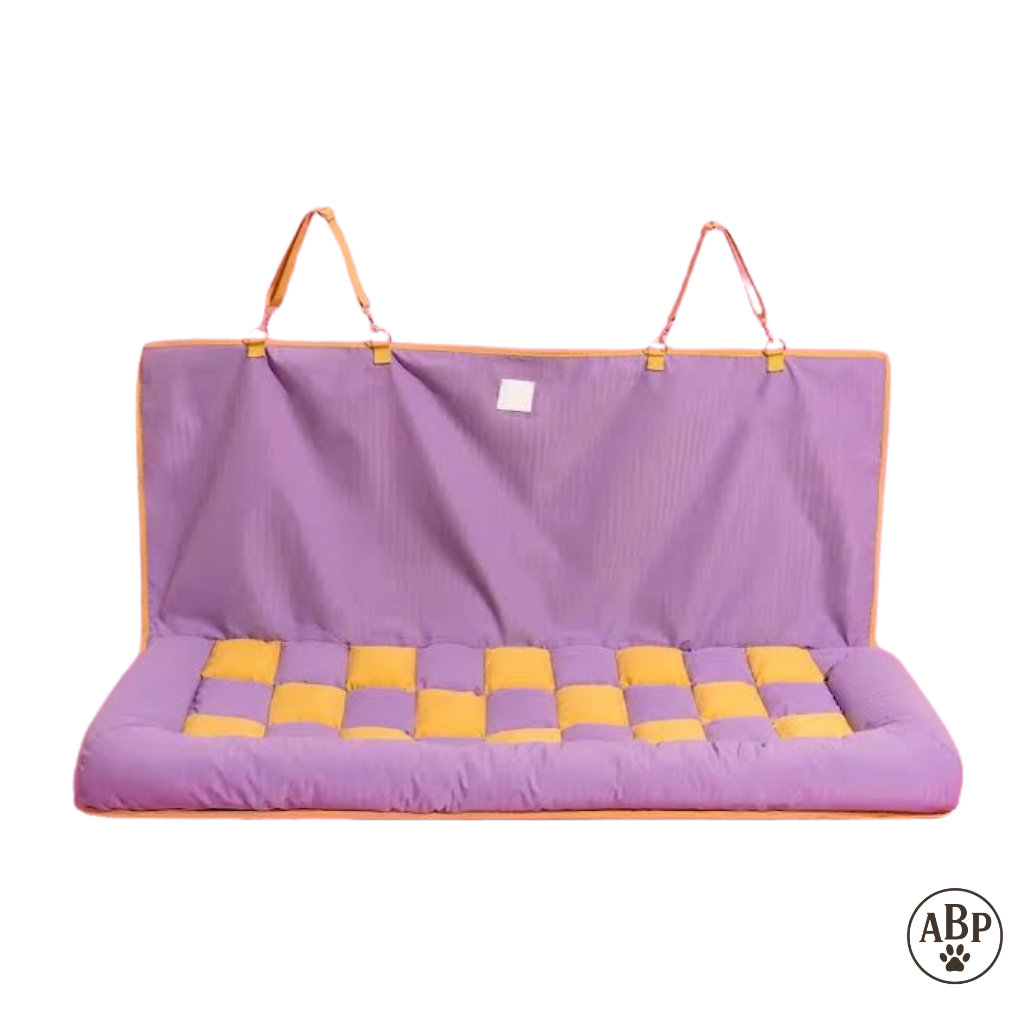 Tapis de Siège Auto pour Chien – Matelas de Voiture Confortable et Sécurisé – Protection Siège + Coussin Antidérapant Déhoussable