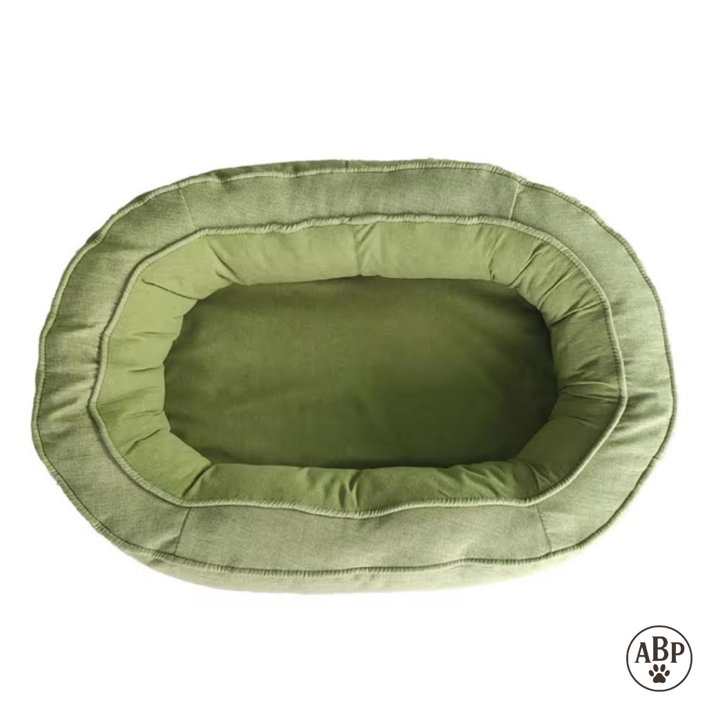 Panier Rond pour Chien & Chat – Lit Ovale Moelleux Déhoussable et Lavable