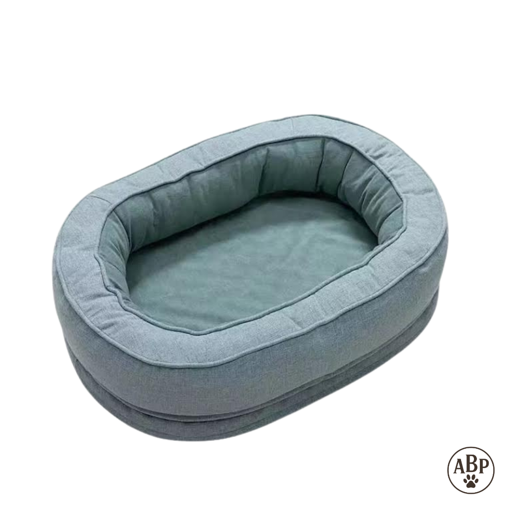 Panier Rond pour Chien & Chat – Lit Ovale Moelleux Déhoussable et Lavable