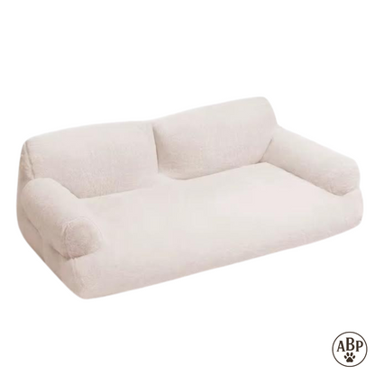 Canapé Lit pour Chien à Motifs – Panier Douillet avec Accoudoirs | Canapé Confortable Marron ou Vert