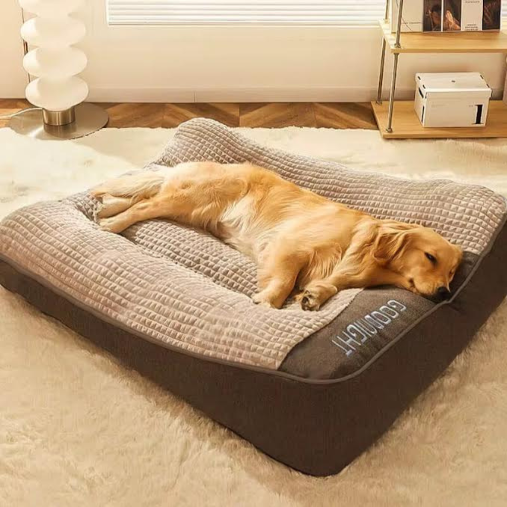 Lit Moelleux pour Chien – Panier et Coussin Moelleux Déhoussable – Idéal Petit & Grand Chien