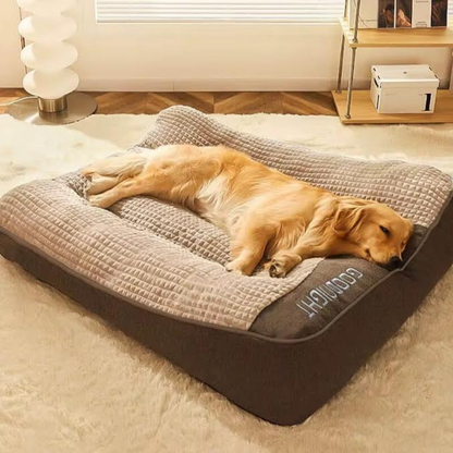 Lit Moelleux pour Chien – Panier et Coussin Moelleux Déhoussable – Idéal Petit & Grand Chien