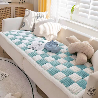 Tapis Moelleux pour Animaux – Coussin Damier Design, Idéal Chien & Chat