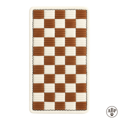 Tapis Moelleux pour Animaux – Coussin Damier Design, Idéal Chien & Chat