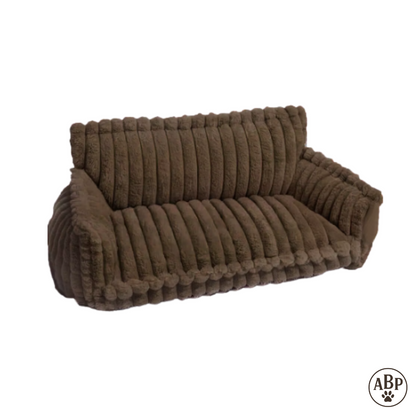 Canapé Douillet pour Animaux – Lit Panier Confortable en Fourrure Moelleuse, Style Sofa Design