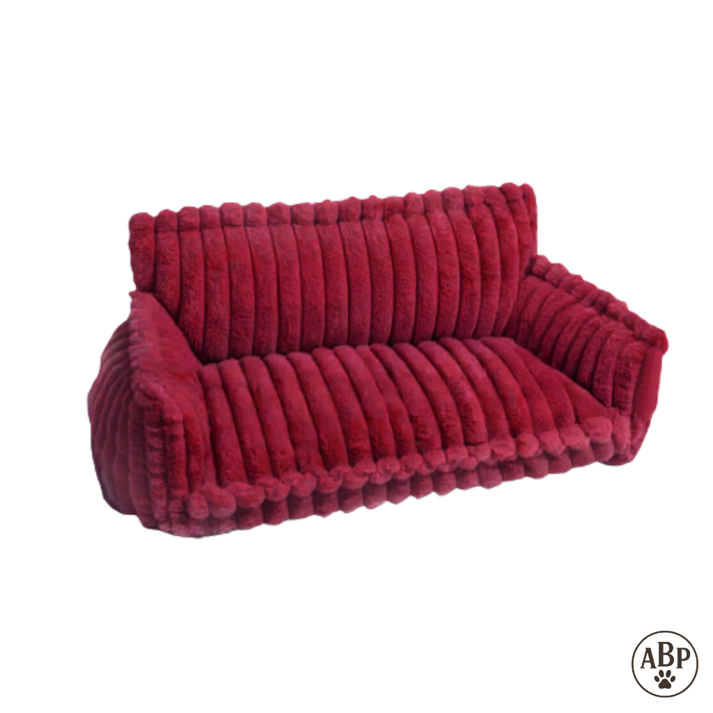 Canapé Douillet pour Animaux – Lit Panier Confortable en Fourrure Moelleuse, Style Sofa Design