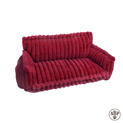 Canapé Douillet pour Animaux – Lit Panier Confortable en Fourrure Moelleuse, Style Sofa Design