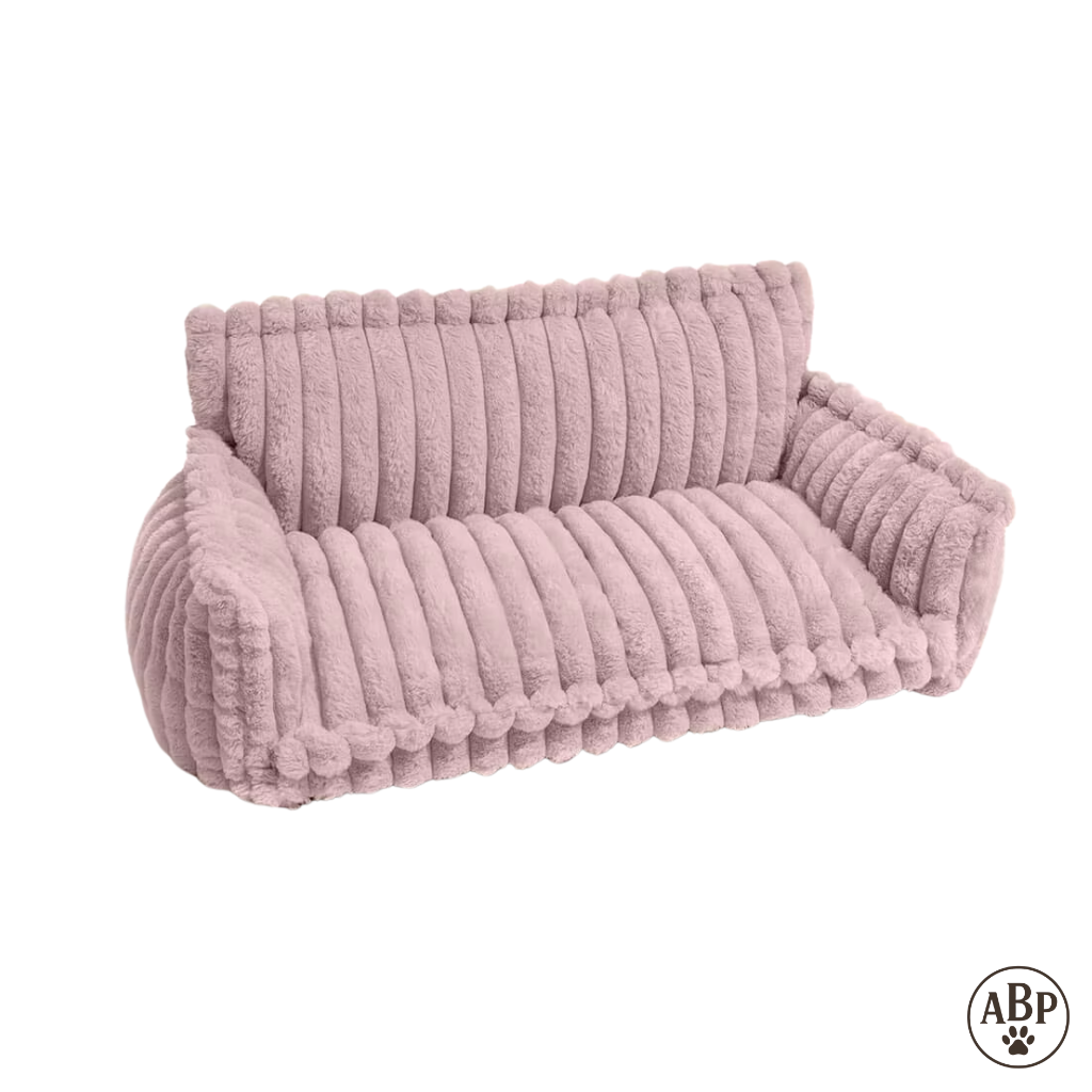 Canapé Douillet pour Animaux – Lit Panier Confortable en Fourrure Moelleuse, Style Sofa Design