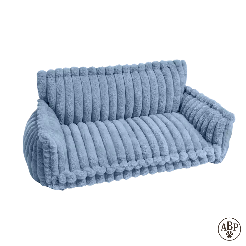 Canapé Douillet pour Animaux – Lit Panier Confortable en Fourrure Moelleuse, Style Sofa Design