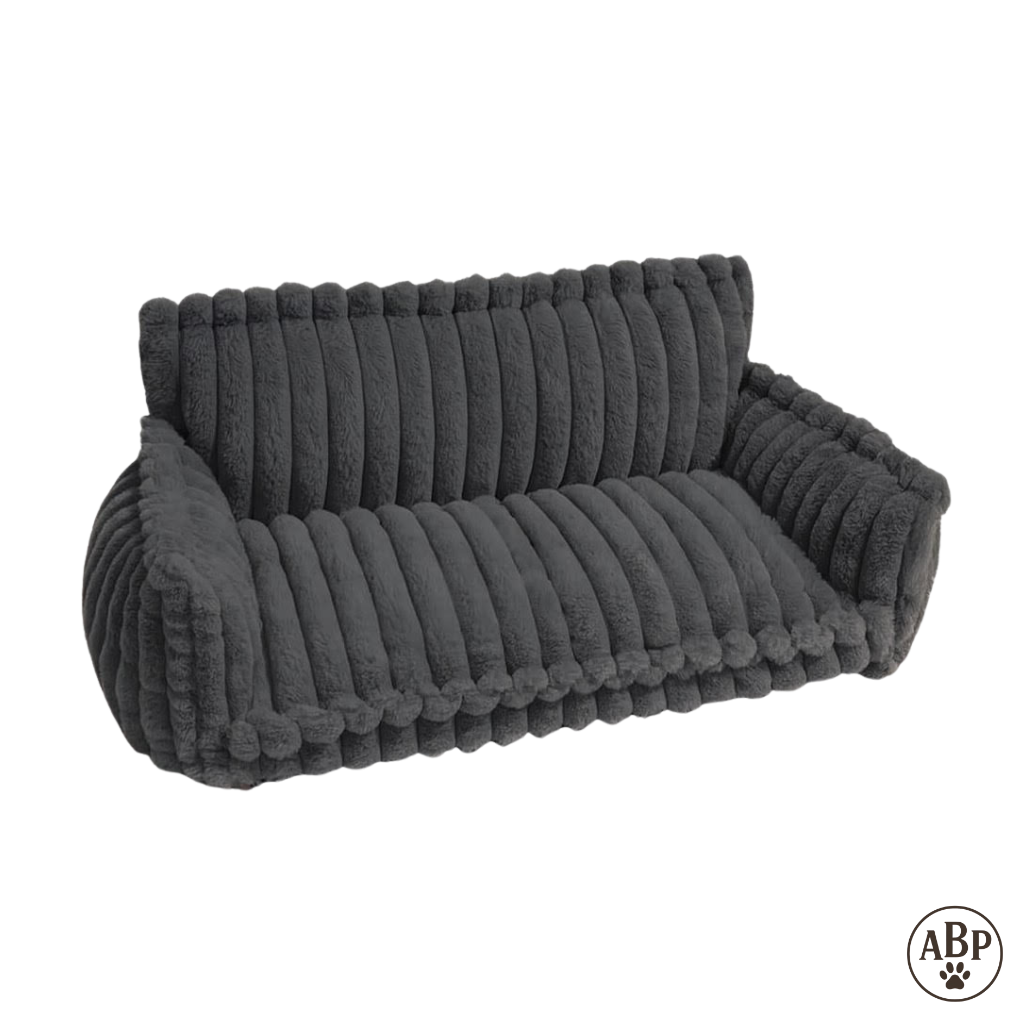 Canapé Douillet pour Animaux – Lit Panier Confortable en Fourrure Moelleuse, Style Sofa Design