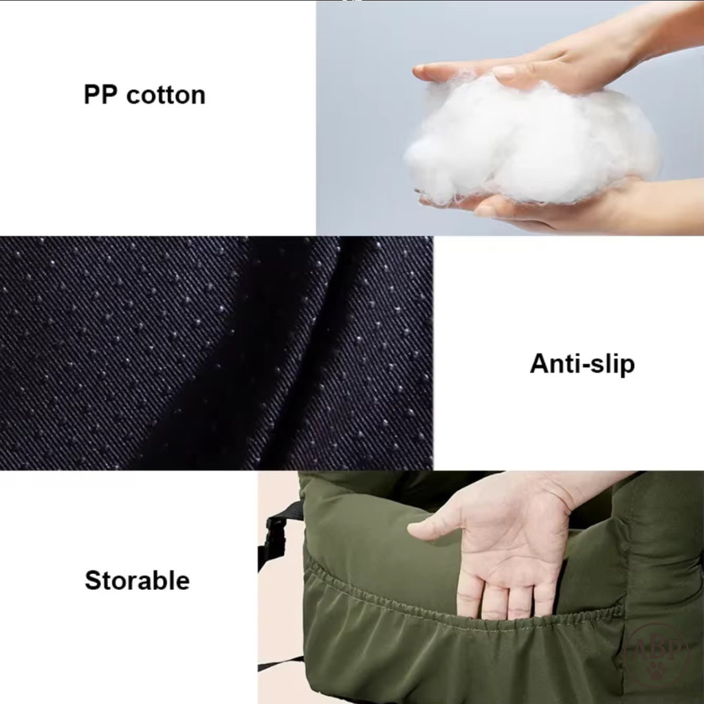 Siège de Transport & Lit Confortable pour Animaux – Panier Portable 2-en-1 pour Chien & Chat