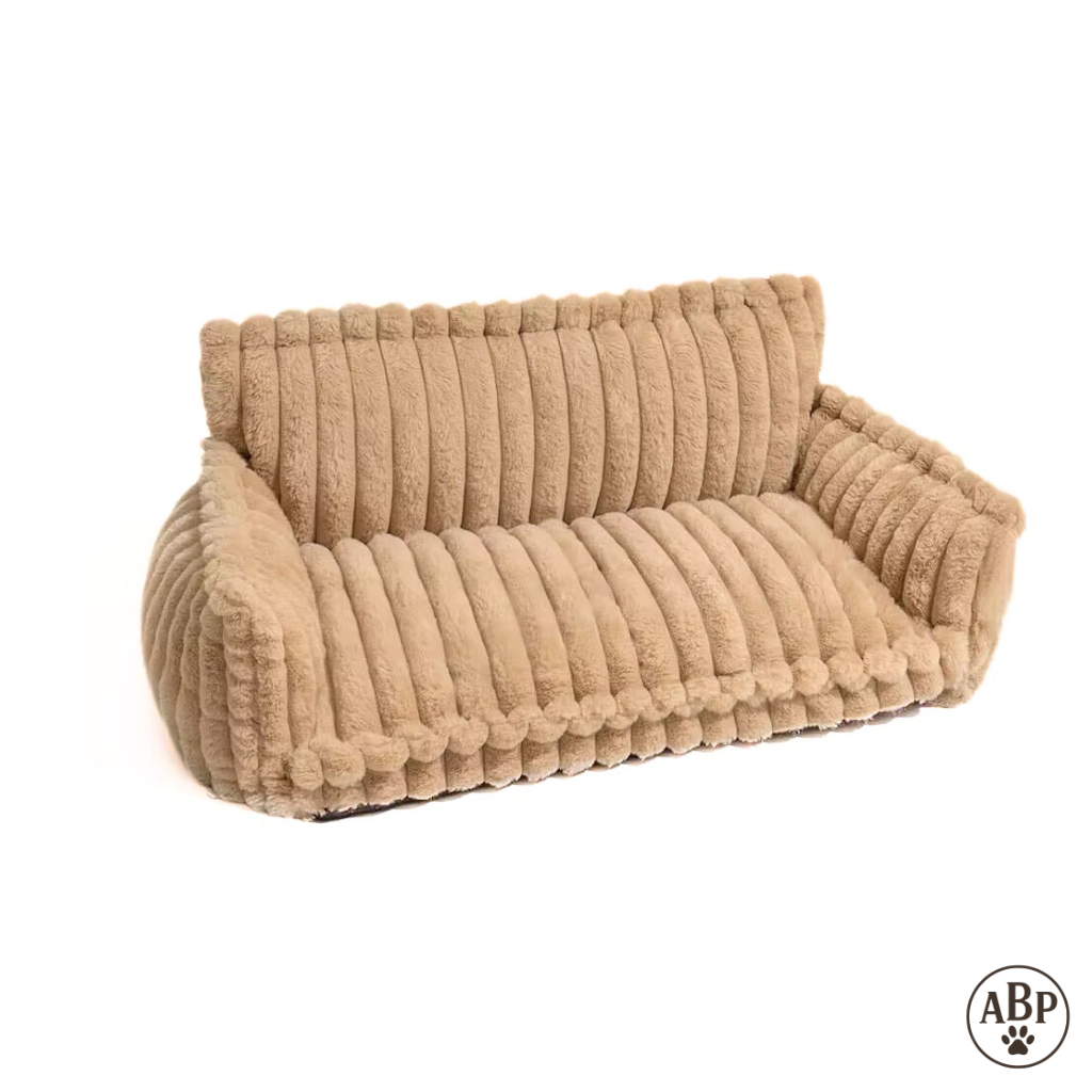 Canapé Douillet pour Animaux – Lit Panier Ultra Confort en Fourrure Moelleuse, Style Sofa Design