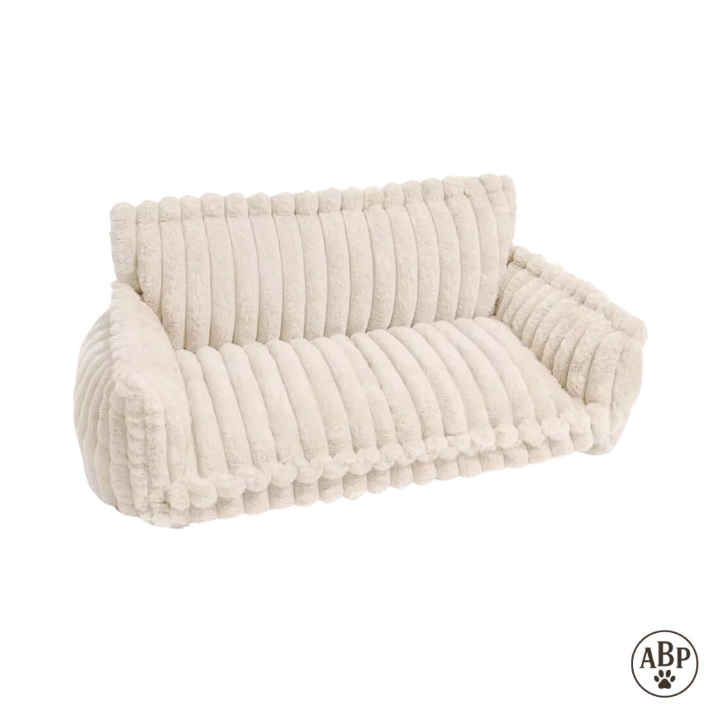 Canapé Douillet pour Animaux – Lit Panier Ultra Confort en Fourrure Moelleuse, Style Sofa Design