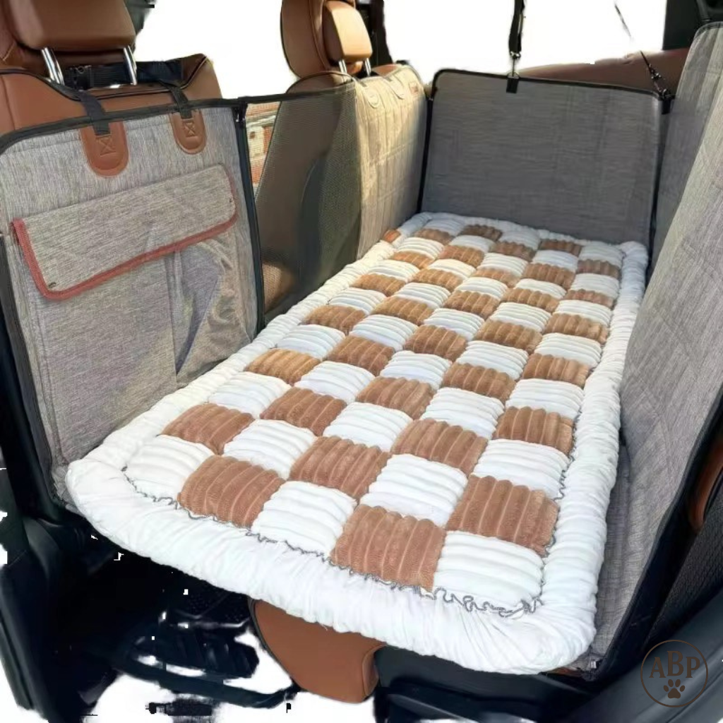 Tapis Moelleux pour Animaux – Coussin Damier Confortable et Design, Idéal Chien & Chat